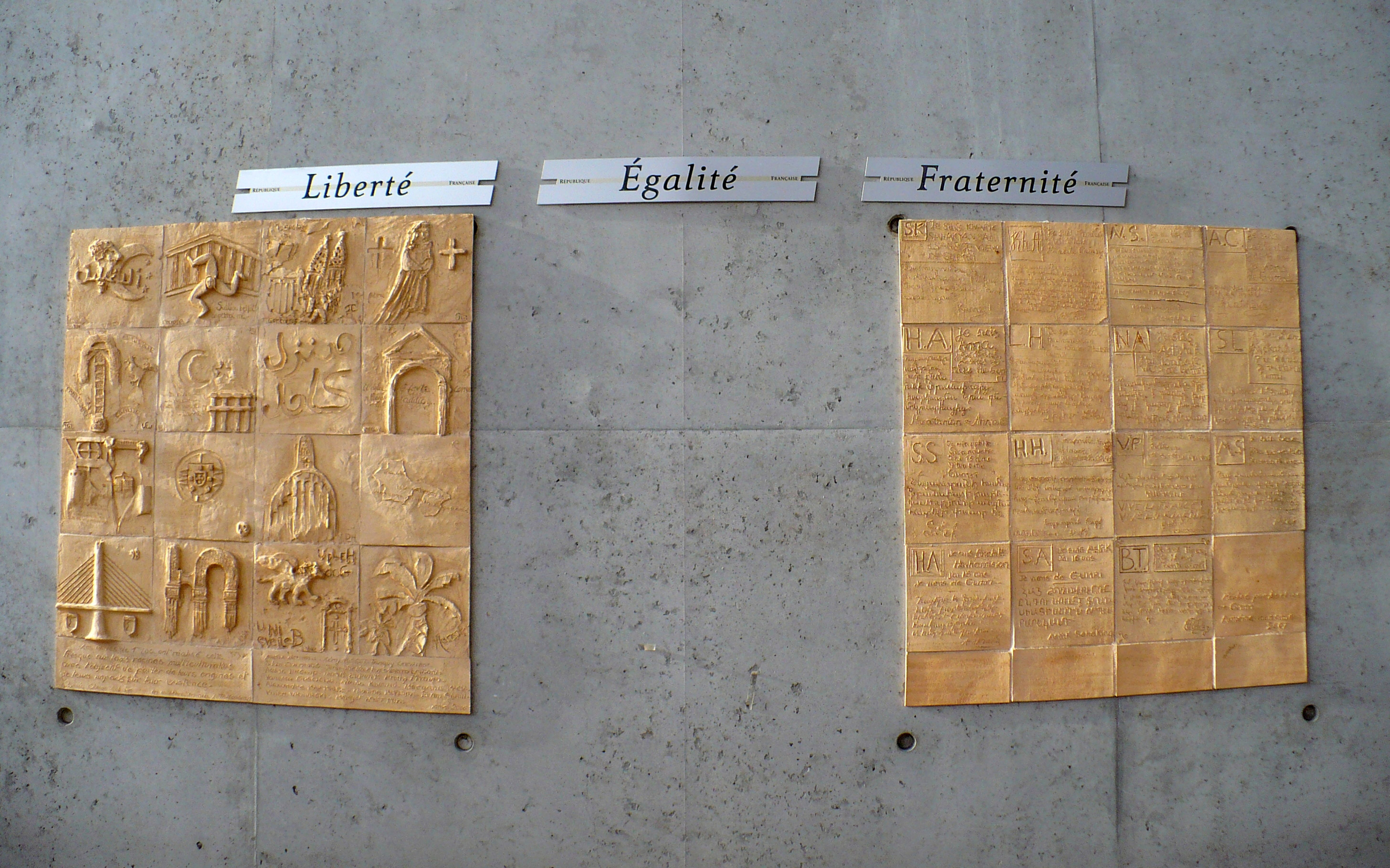 Fresque des lves Franco-armniens